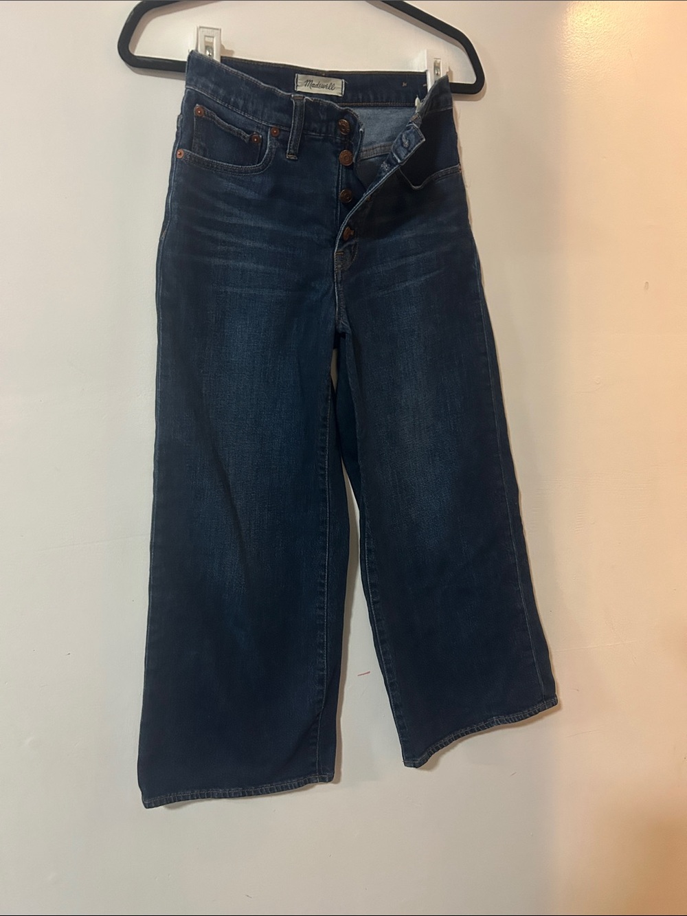 Madewell Dark Wash Wide-Leg Jeans